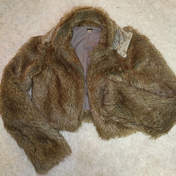 Free People Cropped Fur Jacket - Picture 3 of 6